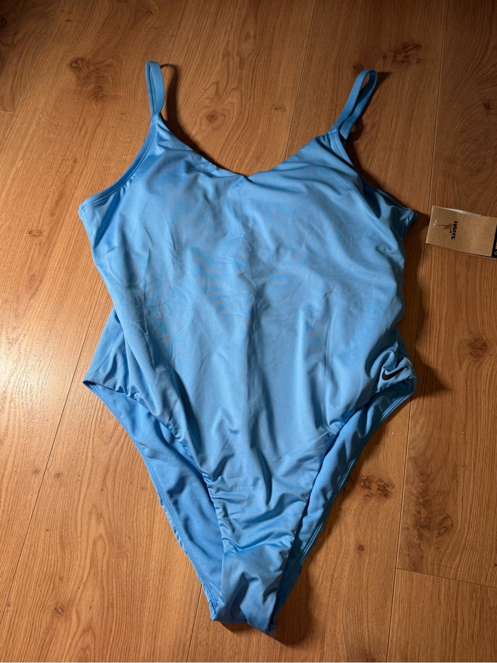 Nike | Sky Blue V-Neck One-Piece Swimsuit